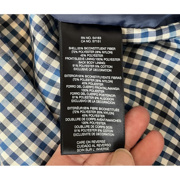 Tommy Hilfiger Mens M Lightweight Jacket Beige Windbreaker Water Wind Resistant - Picture 11 of 13